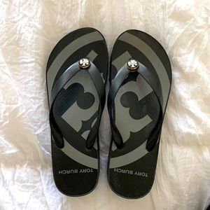 Tory Burch black flip flops Size 7